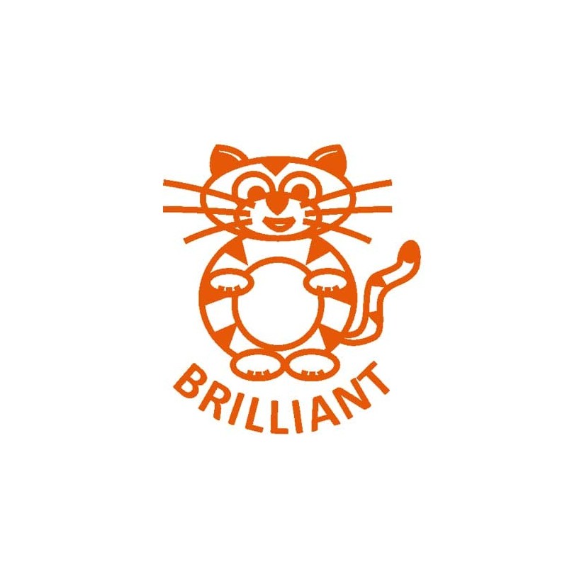 Trodat Printy 4933 Teacher Stamp "Brilliant" – Self Inking, Orange