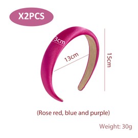 2 Stücke Frauen Mit Weitem Geschnittenem Stirnbändern, Eleen Haarzubehör, Nicht Rutschfestem Stirnbändern, Kleidungszubehör, Frisurzubehör.