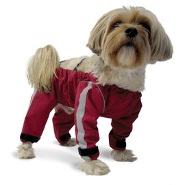 FouFou Dog 62554 Bodyguard Protective All-Weather Dog Pants, Small, Red
