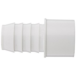 Spears 460 Series PVC Pipe Fitting, Adapter, Schedule 40, White, 2"Barbed x 2" Spigot