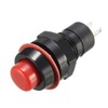 sourcing map 10mm Mounting Hole Red Latching Push Button Switch