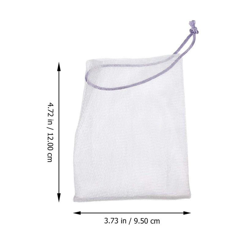 FOMIYES 40pcs Nylon Mesh Soap Pouch, Hanging Handmade Soap Bubbler,