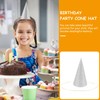 Kisangel 12Pcs Silver Glitter Birthday Cone Hats for Boy Girl