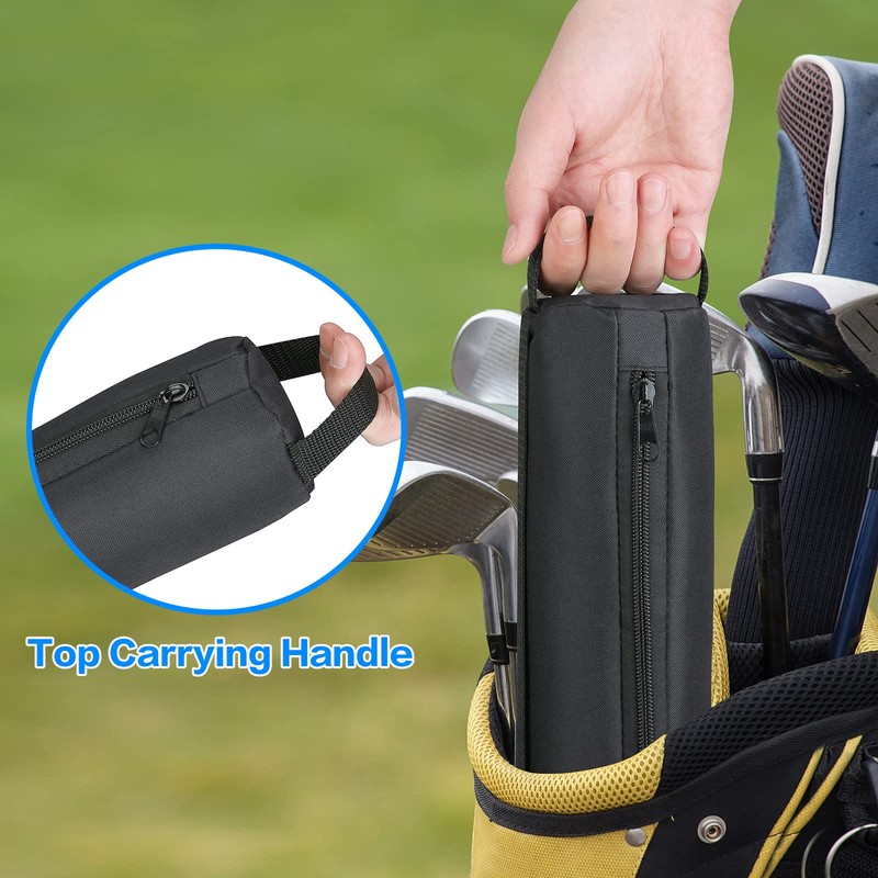 NATURAL STYLE Beer Sleeve for Golf Bag,7-Can Insulated Cooler Sleeve,