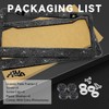 Black Bling License Plate Frames for Women, 2 Pack Stainless