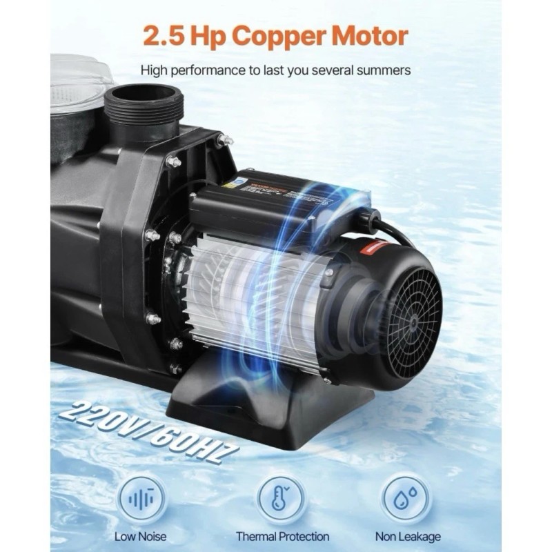 VEVOR 2.5 HP Above Ground Swimming Pool Pump Single Speed