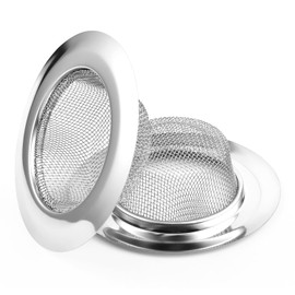 2 Pack 4.5 Inch Stainless Steel Sink Strainer Basket - 304 Stainless Steel Kitchen Sink Drain Filter, Universal Sink Mesh Basket, Hair Catcher, Food Waste Strainer, for Most Sinks