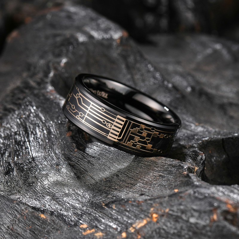 King Will Men Tungsten Wedding Band 8mm Size 14