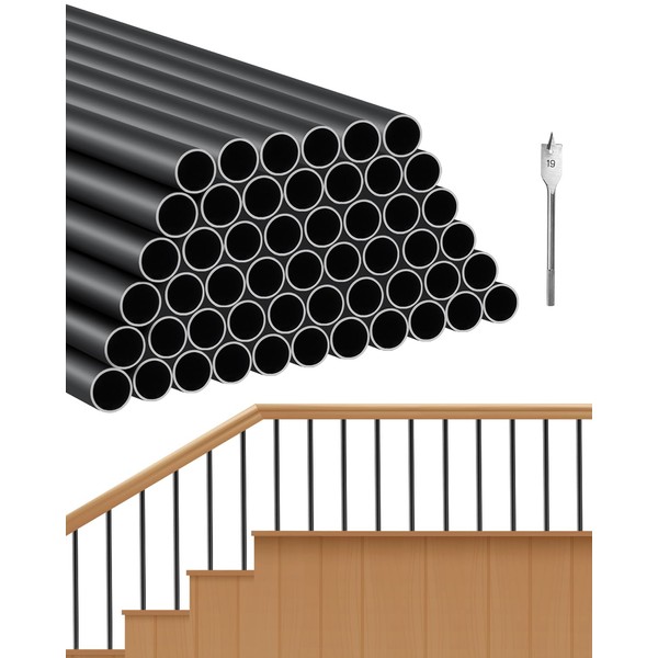 VEVOR Deck Balusters 51 Pack, 26 in Aluminum Stair Balusters,