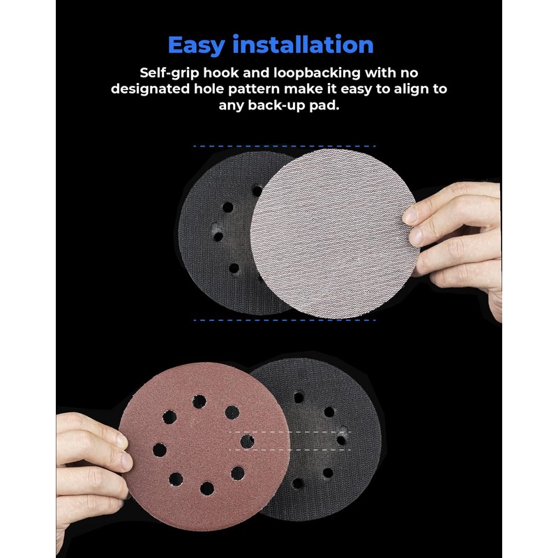toolant Mesh Abrasive 5 inch Sanding Disc, Dust-Free 8 Hole