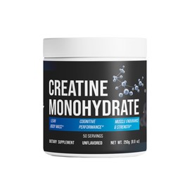 CorVive Creatine Monohydrate - Pure & Unflavored Creatine Powder - Vegan, Gluten Free, No Additives, Non-GMO - Easy-Mix Formula for Strength & Performance Support - 5 g per Serving - 50 Servings