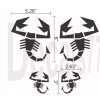 Abarth Fiat 500 Abarth Scorpion Mirror Set Decals Stickers Decal