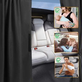 Figarge Car Curtain, Car Divider Curtains, Protect Privacy, 140 x 80 cm, Car Curtain, Removable Car Privacy Screen Curtains for SUVs, Cars and Majority Cars (S)