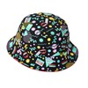 Red Nose Day 2025 Adults Black Pattern Reversible Bucket Hat
