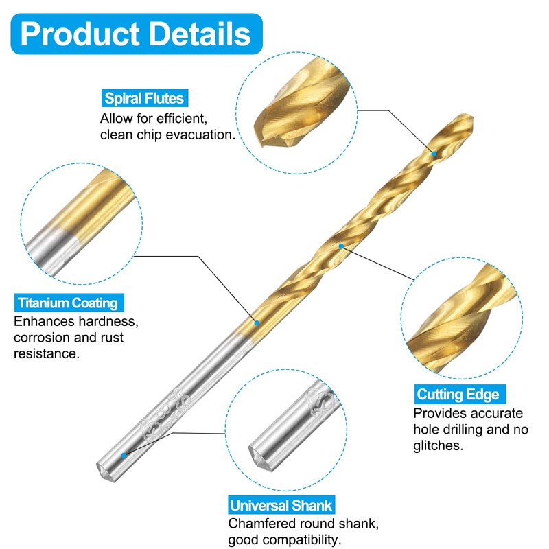 sourcing map Tap and Drill Bit Set, 1pcs 10-24 UNC