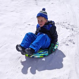 Artikfun 24in Junior Sled | Graphic top Deck with High Density Slick Bottom | for Teens and Adults | 3D Molded Foam Construction | Outdoor use for Winter or Summer | Snow Sled and many uses