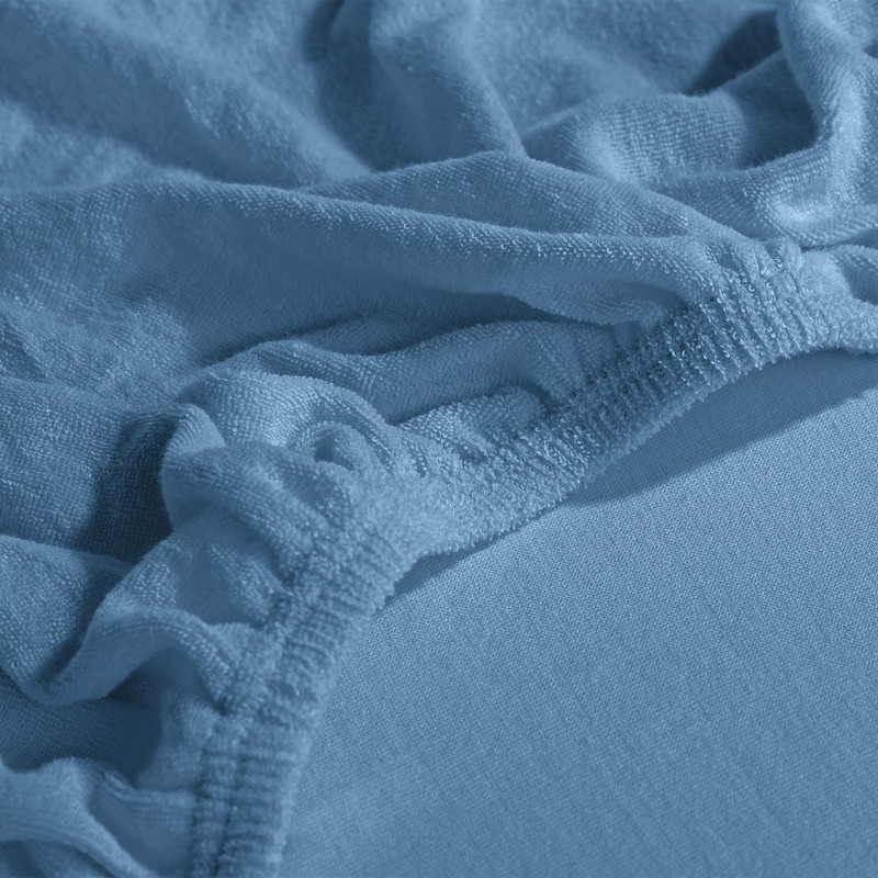 Erwin Müller Fitted Sheet, Erding Terry Stretch Light Blue, Size