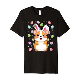 Hamster Happy Easter Egg Hunt Bunny Ear Hamster Easter Premium T-Shirt