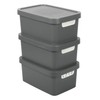 Jolie Max Plastic Storage Boxes with Lid, 3 Set of