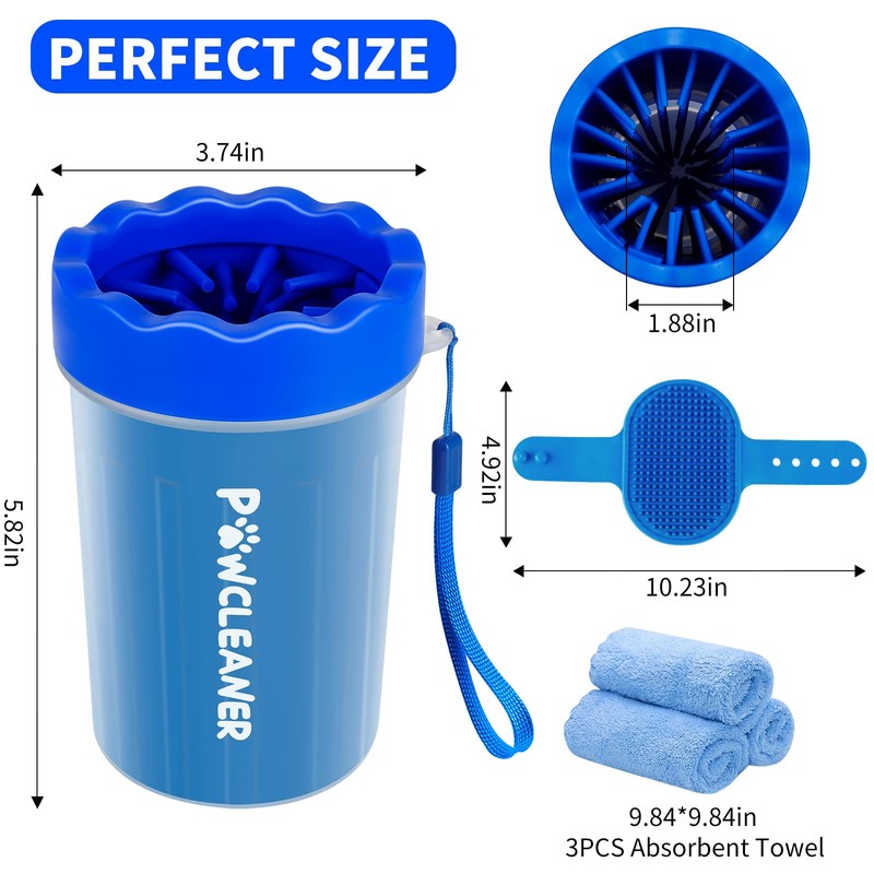 Professional 7 in 1 Dog Paw Cleaner for Dogs -