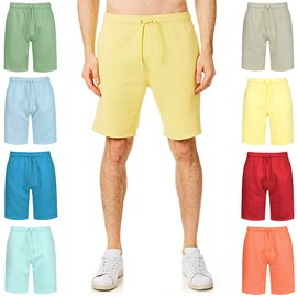 RIPT Performance Essentials RCSHO765 Mens Soft Touch Loungewear Sweatpants Joggers Jog Shorts, Yellow, Small, RCSHO765_YELLO_S