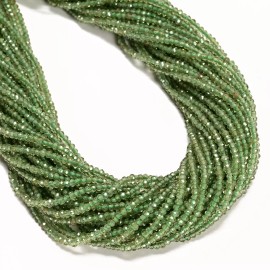 Unbranded Natural Green Apatite Faceted Rondelle Beads 2x3mm 15.5" Strand