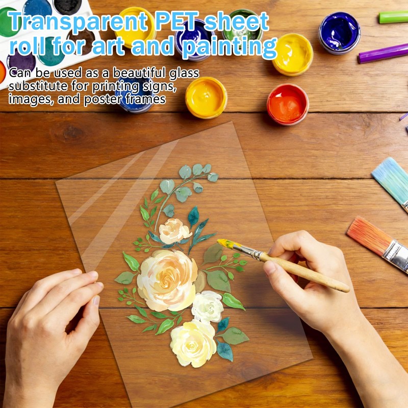 HFYZZ 23.6 x 96 Inch Large PET Plexiglass Sheets Roll,