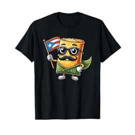 Funny Pastel Cartoon Boricua Food Puerto Rico Pasteles Lover T-Shirt