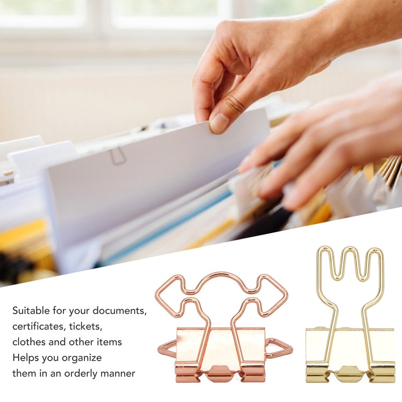 100pcs Binder Clips for Student Strong Clamping Force Metal Arrows