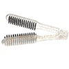 DECHOUS Shaped Hair Straightening Comb Portable Clamp Brush for Efficient