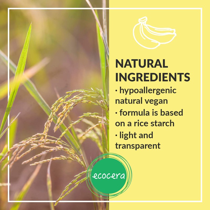 ECOCERA Compact Powder Banana Transparent Face Powder Hypoallergenic Natural Vegan