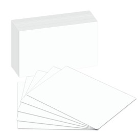 100 Pcs Extra Thick White Index Cards – Blank Heavyweight 14pt (0.014”) 100lb Cover Cardstock – Flash Cards, Study Note Cards, Postcards, Photo and Recipe Cards | 100 per Pack (8.5 x 5.5)