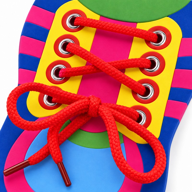 Shoelace Tying Practice Toy for Learning – Threading Activity for