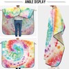 visesunny Barber Cape Rainbow Tie Dye Pattern Polyester Hair Cutting