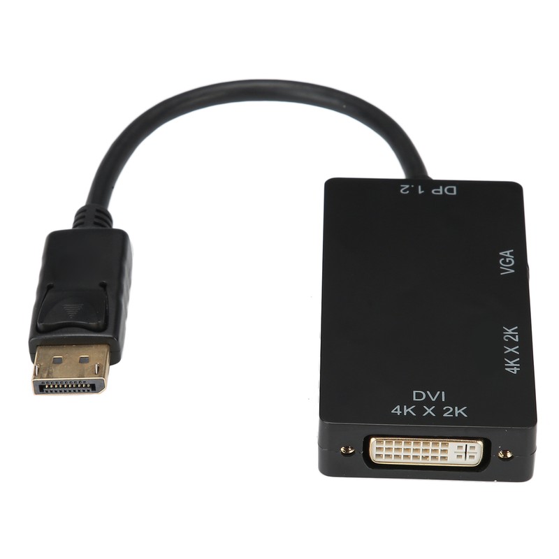 3-in-1 Adapter Displayport to HDMI/VGA/DVI Multifunction High Definition Converter Cable