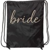 inktastic Elegant Bride Script Minimalist Typography Drawstring Bag Black 45aab
