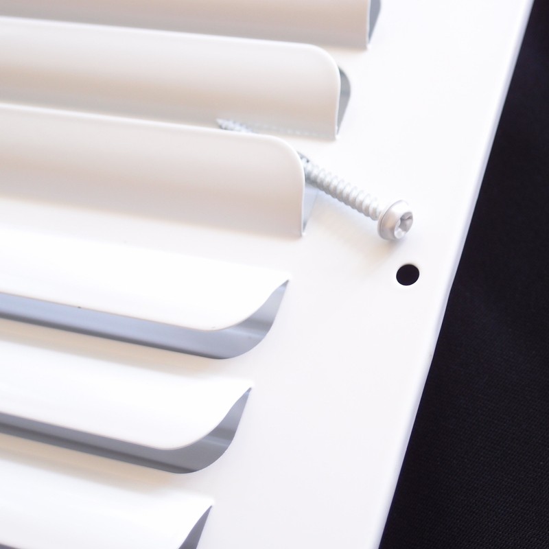 8"w X 4"h 3-Way Fixed Curved Blade AIR Supply Diffuser