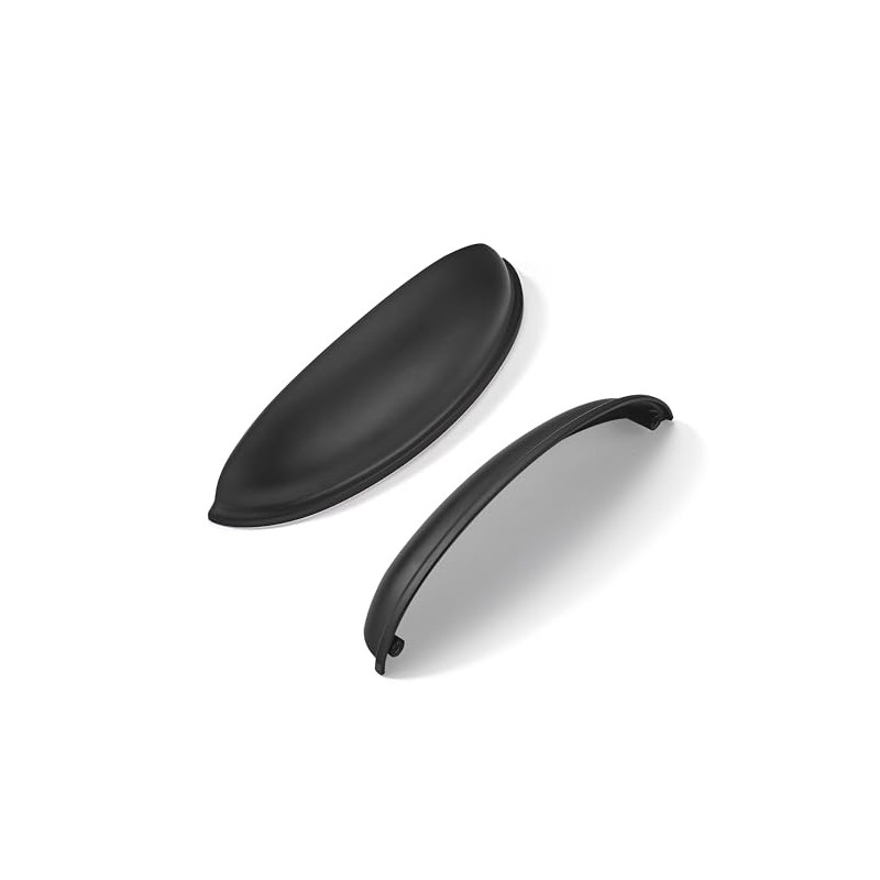 khtumeware 2 Pack 5" Drawer Pulls Matte Black Cabinet Cup