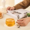 GURUDAR Glass Tea Cups Set of 2, Clear Borosilicate Glass