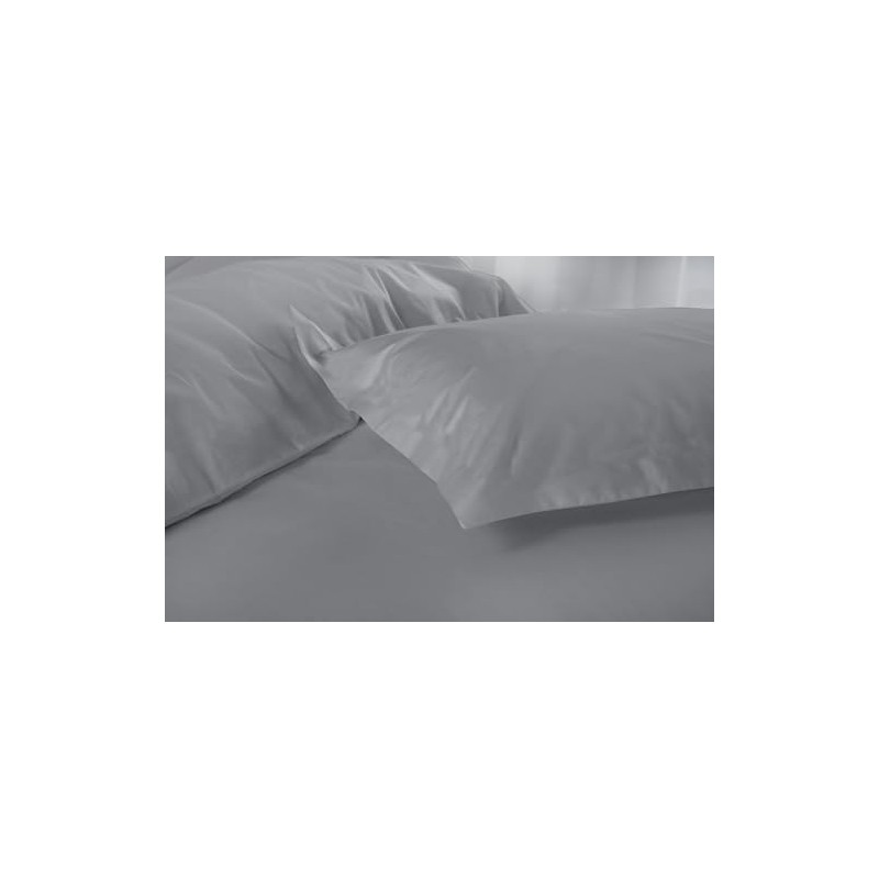 Microfibre Duvet Cover Set, Ultra Soft Bedding, 100% Polyester (Gray,