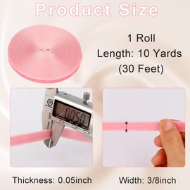 3/8 Inch Velvet Ribbon 10 Yards LVYOUIF Single-Sided Velvet Ribbon Trim Perfect for Christmas Trees Gift Wrapping Bouquets Wedding Decor and DIY Crafts Pink-10