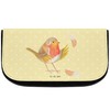 Mr. & Mrs. Panda Robin with Feathers Cosmetic Bag, yellow,