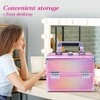 Makeup Train Case Lightweight Cosmetic Box Portable Lockable Makeup Case