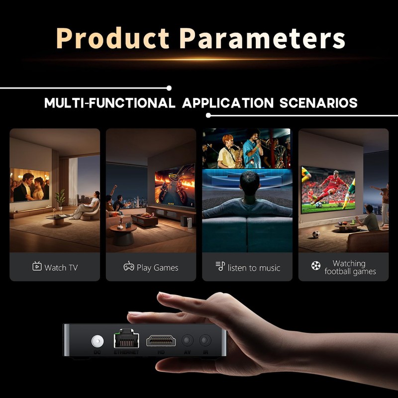 Android TV Box 14.0,Android Box 4K HDR10 2GB RAM 16GB