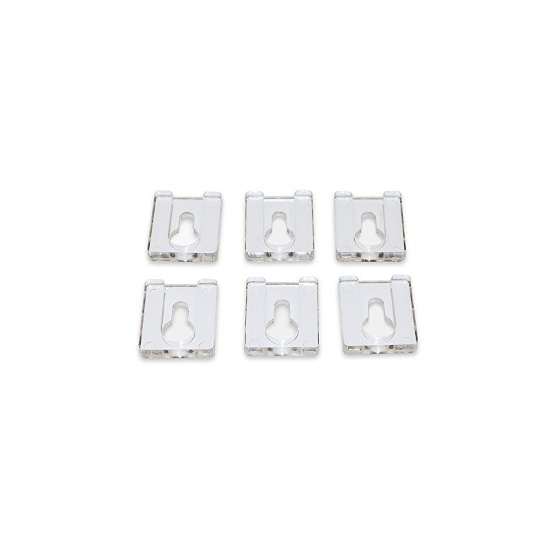 Source One LLC Clear Acrylic Premium Keyhole Attachment Hangers (6