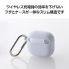 Elecom AVA-AP06SCPU AirPods Case, 4th Generation, Active Noise Cancelling, Compatible