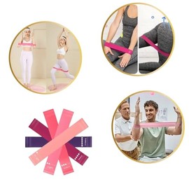 EMMA'S Ligas de Resistencia para Ejercicio Bandas Elásticas de Látex Natural 5 Niveles – Antideslizantes para Glúteos, Piernas y Brazos – Yoga, Pilate