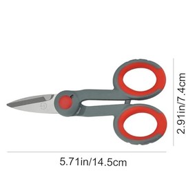 Fishing Braid Line Scissors 140mm Heavy Duty Stainless Steel Shear Anti-Slip Serrated Edge Scissor for Fishing Line Copper Wire Fishing Accessories