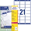 Avery Zweckform L7160-100 Address Labels 63.5 x 38.1 mm for