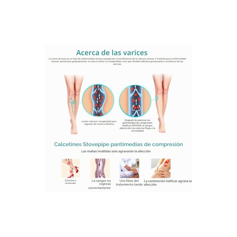 2 pantimedias de compresión de 20 a 30 mmHg opacas